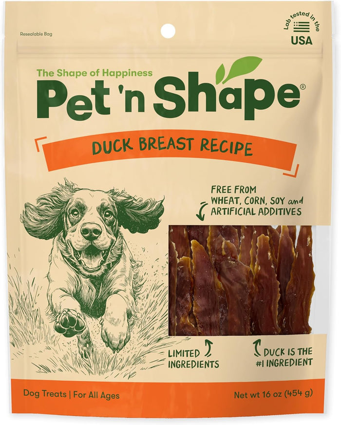 Pet 'n Shape Duck Breast Jerky Dog Treats, 1 lb