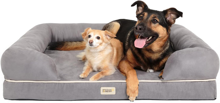 Friends Forever Chester Orthopedic Dog Sofa Bed, Jumbo Grey