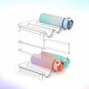 spospo Water Bottle Organizer for Cabinet, Water Bottle Storage Organizer, 2 Packs Water Bottle Storage Rack, Water Bottle Holder for Cabinet, Stackable Water Bottle Storage Rack