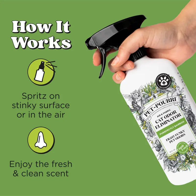 [Pet~Pourri] Ultimate Cat Odor Eliminator Kit (2 Room Sprays + 1 Litter Box Freshener)