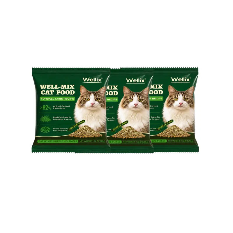 Wellix 63.5Oz Hairball Aid Dry Cat Food, High-Protein Grain-Free Formula with Fresh Poultry Varieties, No Artificial Attractants，#Sohochic