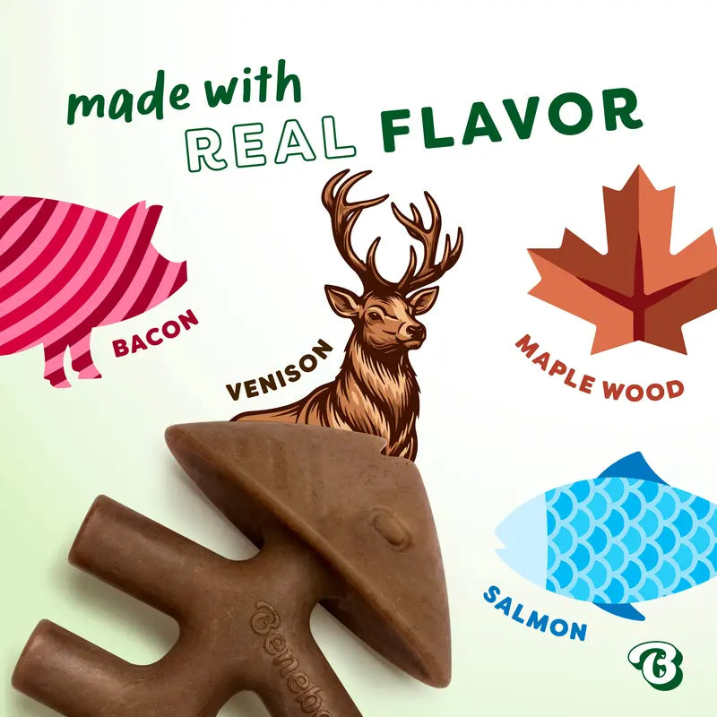 Benebone Durable Dog Chew Toy Limited Edition Venison Chew Collection (4-Pack)