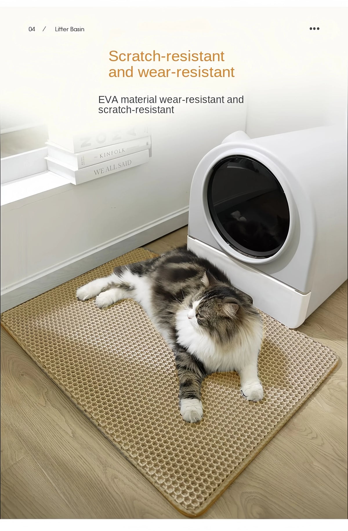 Double-layer cat litter mat
