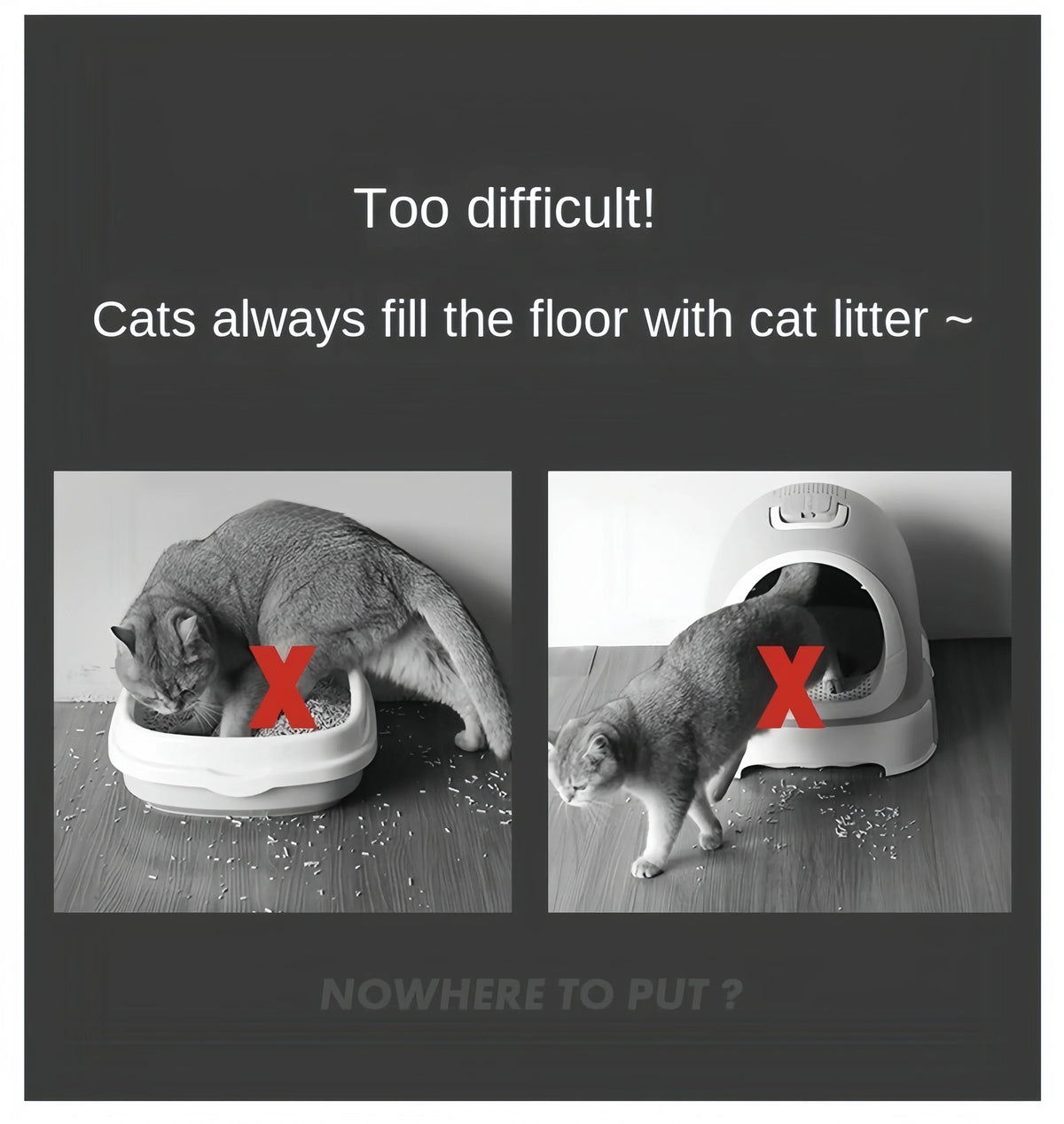 Double-layer cat litter mat