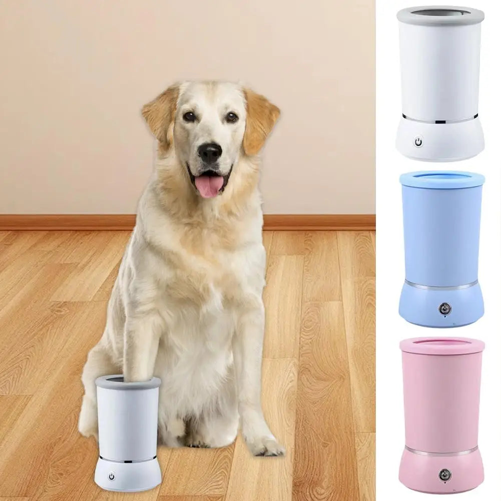 Portable electric paw washer