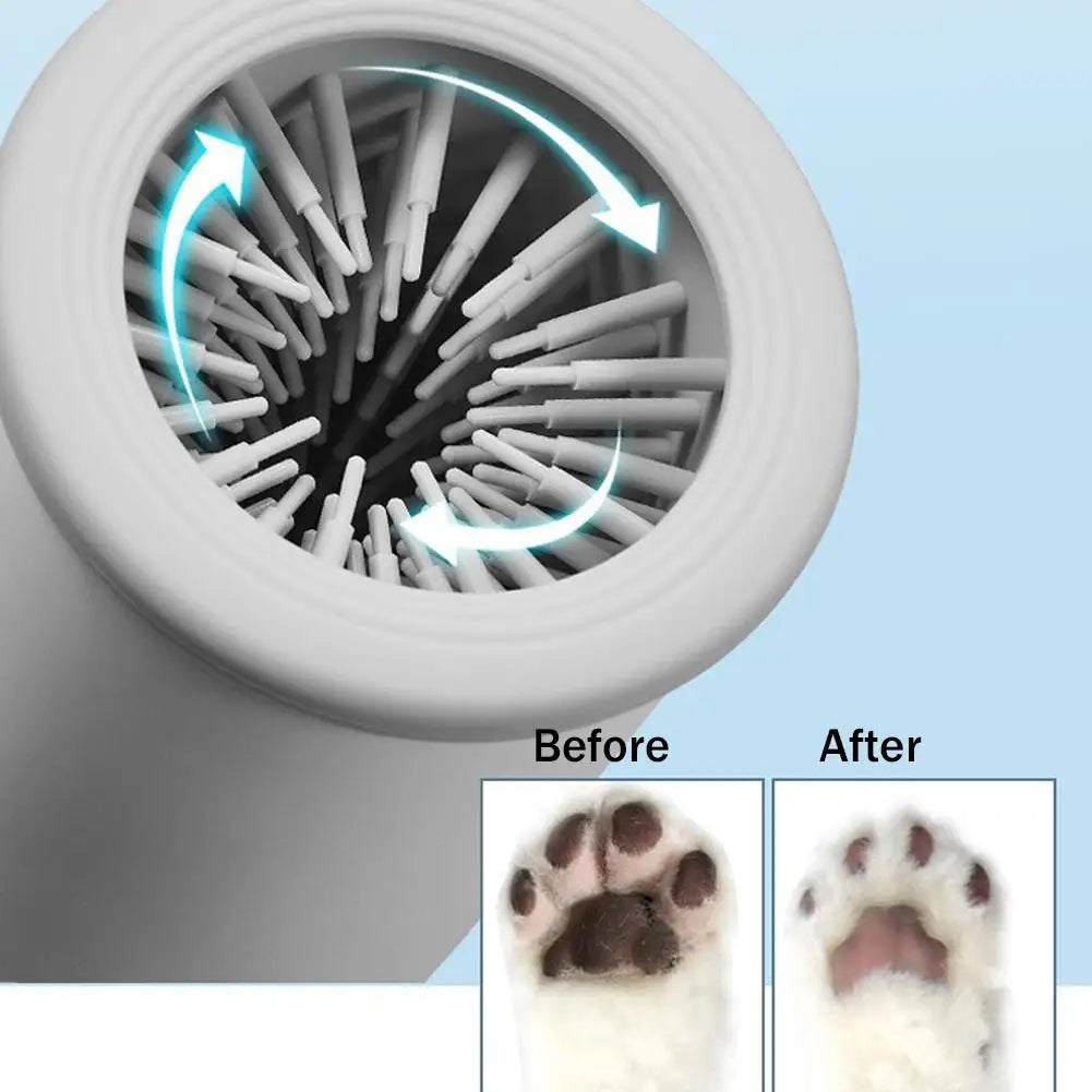 Portable electric paw washer