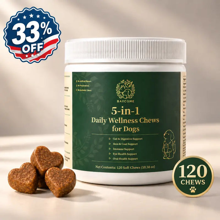 BAYCOME 5-in-1 Daily Wellness Soft Chews for Dogs (120 ct)