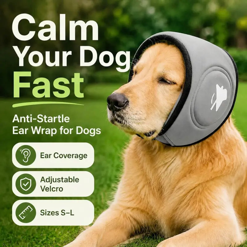 Comfortable Dog Anxiety Ear Muffs, Adjustable Velcro Ear Protection for Noisy Environments