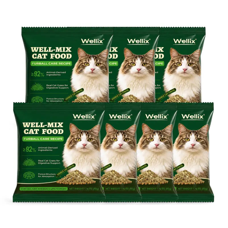 Wellix 63.5Oz Hairball Aid Dry Cat Food, High-Protein Grain-Free Formula with Fresh Poultry Varieties, No Artificial Attractants，#Sohochic