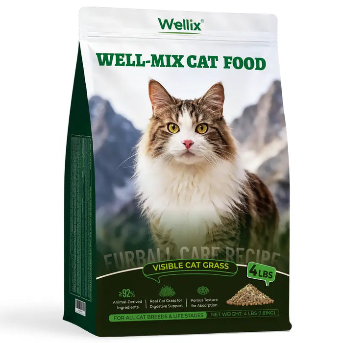 Wellix Hairball Aid Dry Cat Food, Grain-Free, 63.5 oz