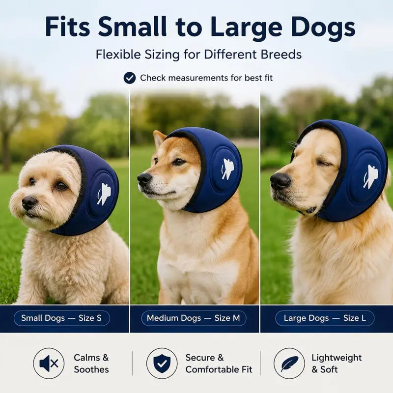Comfortable Dog Anxiety Ear Muffs, Adjustable Velcro Ear Protection for Noisy Environments
