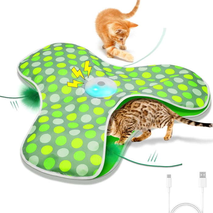 Hide & Seek Interactive Cat Toy – Spinning Feather