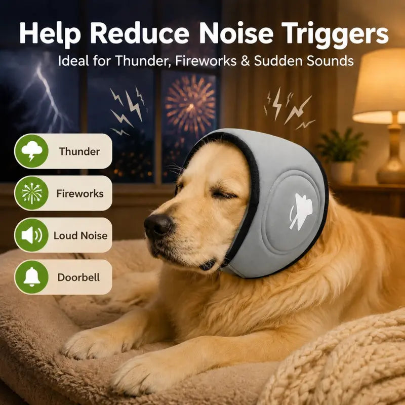Comfortable Dog Anxiety Ear Muffs, Adjustable Velcro Ear Protection for Noisy Environments