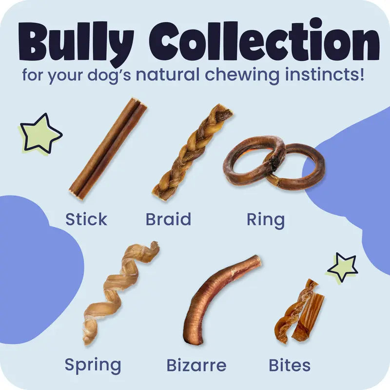 Pawstruck 5 Pack Bully Sticks with Bonus Inch for Dogs