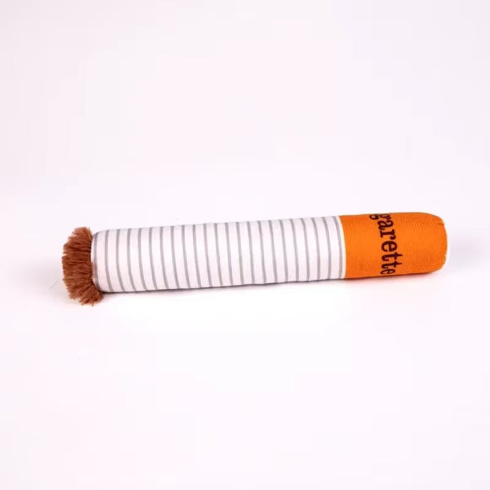 Funny Cigarette Pack Squeaky Plush Dog Toy