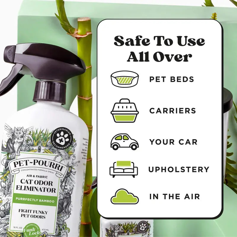 [Pet~Pourri] Ultimate Cat Odor Eliminator Kit (2 Room Sprays + 1 Litter Box Freshener)