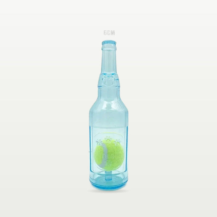 Bottle-Shaped Dog Chew Toy with Tennis Ball