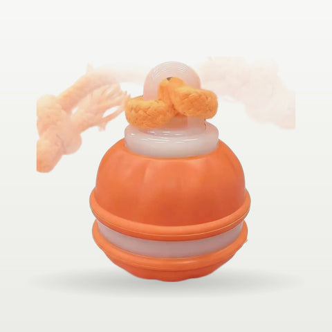 Auto-Rolling Dog Ball with Rope