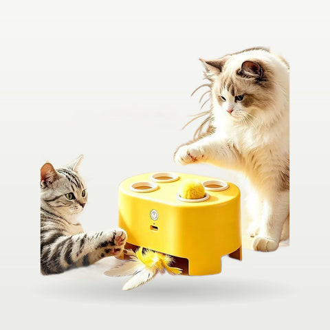 3-in-1 Rechargeable Whack-a-Mole Cat Toy