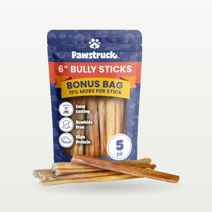 Pawstruck Bully Sticks for Dogs (5 Pack)